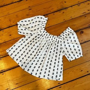 Ann Taylor Loft Textured Drapey Peasant Top